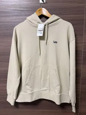 남녀 공용 Lee 베이지 후드티 백 프린트