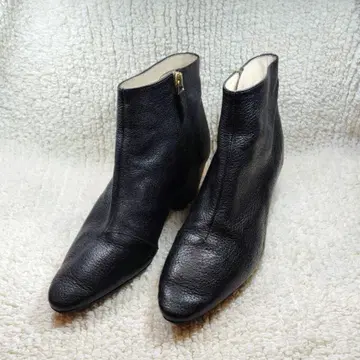 Repetto 레페토 천연 가죽 숏부츠 청키힐 블랙 23.5