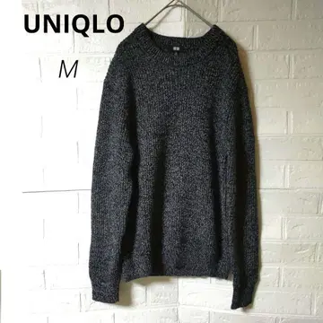 유니클로 UNIQLO 다크 그레이 크루넥 니트 M