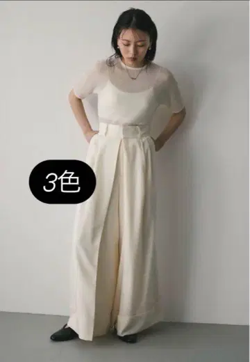 STYLEMIXER 딥턱 와이드 팬츠