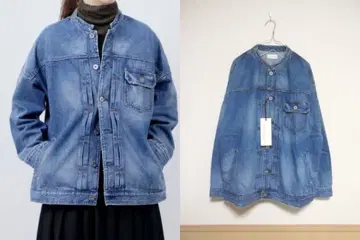 upper hights 어퍼 하이츠 2 밴드 카라 데님 자켓