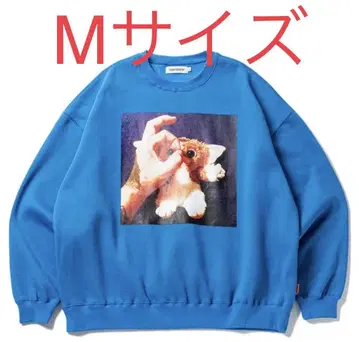 TIGHTBOOTH HAND SIGN CREW SWEAT BLUE M