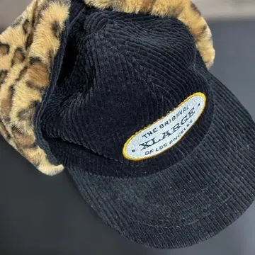 XLARGE 플라이트 캡 블랙/레오파드 L
