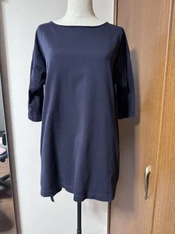 나카가와 마사시치 상점 네이비 5부 소매 튜닉