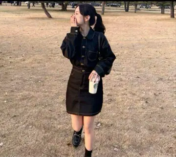 NUGU visco 데님 미니 원피스