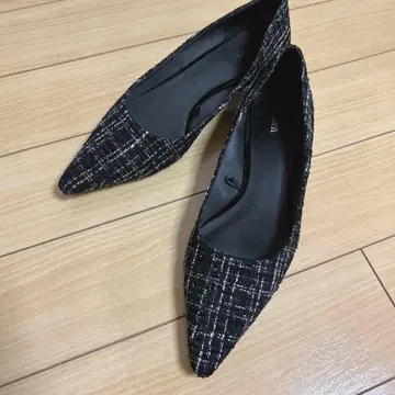ZARA 텍스처 패브릭 스틸레토