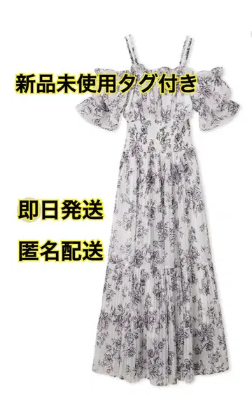 새상품 인기 완판 SNIDEL 스나이델 오프숄더 개더 원피스