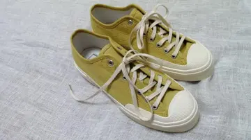 미사용 SUPERGA 캔버스 스니커즈 노랑 39 (25.0~25.5cm)