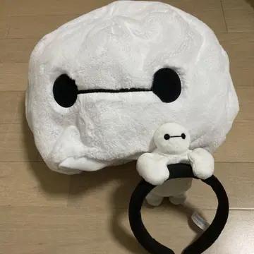 베이맥스 봉제 인형 머리띠 팬캡 세트