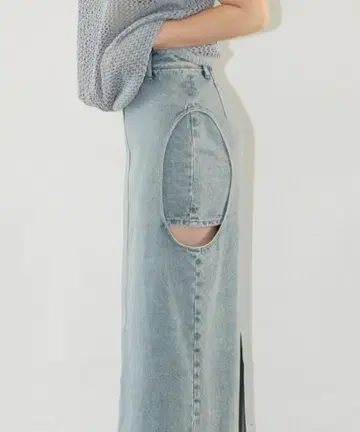 CLANE/클라네 CIRCLE CUT LAYERED DENIM SKIRT