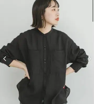 URBANRESEARCH 시어 포켓 셔츠 블랙 프리 사이즈