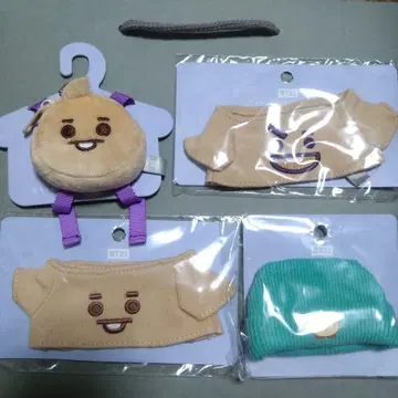 BT21 SHOOKY 탓툰용 백팩, 티셔츠, 니트 모자