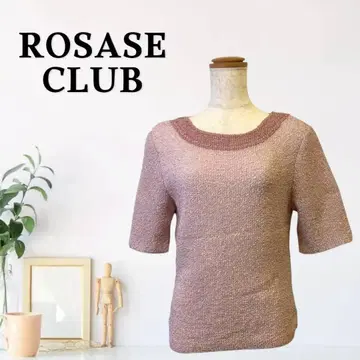 zG158 [ M ] ROSASE CLUB 리브 트리밍 크루넥 부클레