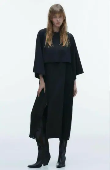 ZARA 2 in 1 플리츠 원피스