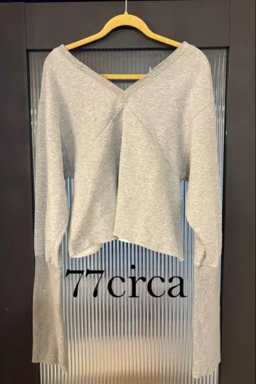 레어! 77circa 재구축 리메이크 리브 롱 맨투맨 풀오버