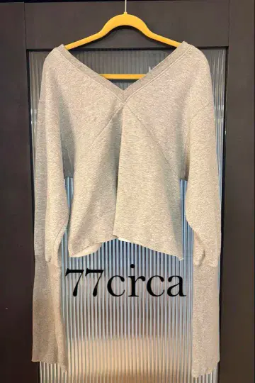 레어! 77circa 재구축 리메이크 리브 롱 맨투맨 풀오버