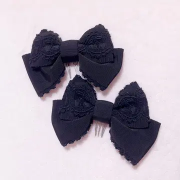 BABY 리본 빗 블랙