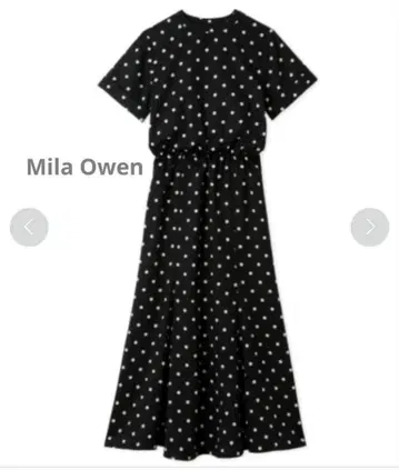 미라 오웬 Mila Owen 하프 슬리브 허리밴딩 내로우 원피스