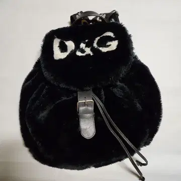 D&G 퍼 백팩 블랙 빈티지 레어