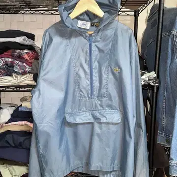 해외 구제 의류 택 라코스테 IZOD 아노락 후드티 라이트 블루 미국 M