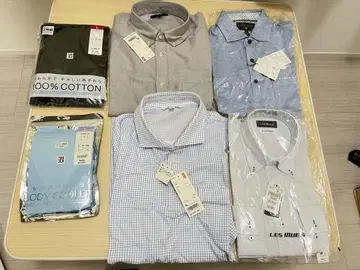 미사용 와이셔츠 4장 이너 3장 반팔 긴팔 유니클로 등 M L XL