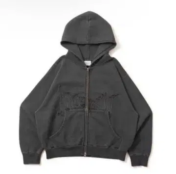 [ 블랙 S 사이즈 ] bless u pigment zip hoodie