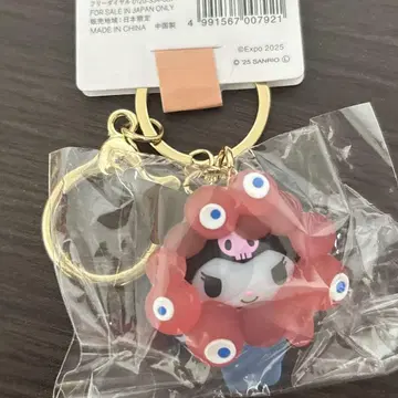 오사카 만박 산리오 나리키리 키링 클리어 컬러 쿠로미