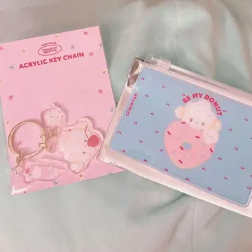 키디랜드 한정판 코기뮤운 3단 아크릴 키링 파우치 에뚜왈