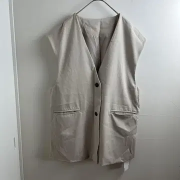 새상품 택 포함 ap retro 아푸레트로 노카라 베스트 베이지 F