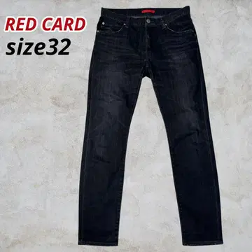 [ 새상품급 ] RED CARD 레드카드 W32 블랙 데님 워시 가공