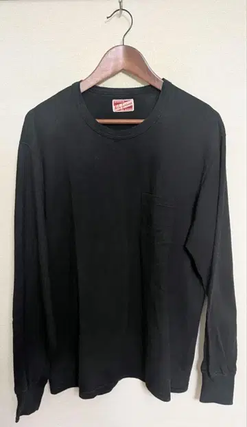 THE REAL McCOY'S POCKET TEE L/S BLACK