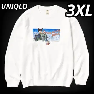 [ 미사용 새상품 ] 유니클로 드래곤볼 DAIMA 맨투맨 3XL 화이트