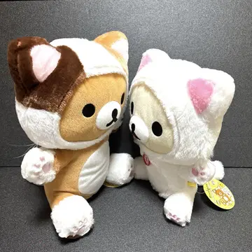 리락쿠마 더 한가로운 고양이 XL 리락쿠마 38cm와 코리락쿠마 34cm