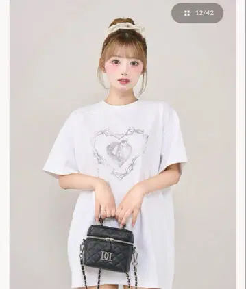 다리치 Darich 하트 키 페이드 빅 T셔츠