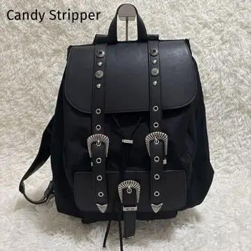 캔디 스트리퍼 웨스턴 백팩 블랙