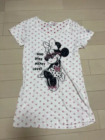 Disney 미니 마우스 도트 무늬 T셔츠