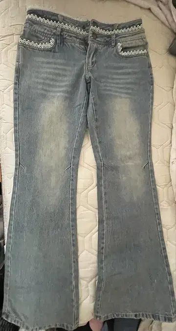 SCULPTOR Double Waist Boots Cut Denim