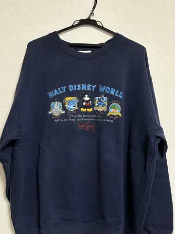 WaltDisneyWorld 미키 맨투맨 트레이닝복 XL 네이비
