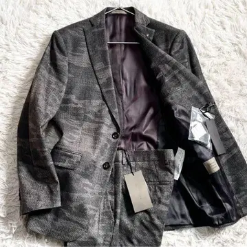 [ 미사용 새상품 ] ZARA 카모플라주 수트 셋업 라펠핀 포함 L