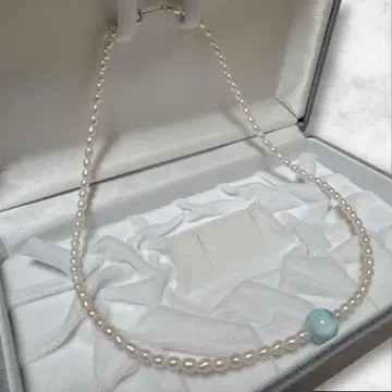 [미사용에 가까운] 펄 목걸이 라리마 담수 진주 silver925