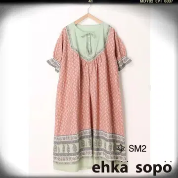 [ 택 포함 새상품 ] ehka sopo 인도 프린트 원피스 에카 소포
