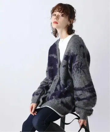 JEANASIS 그레이/퍼플 가디건