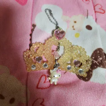 헬로키티 HELLOKITTY 차미키티 왕관 키링 2005년제