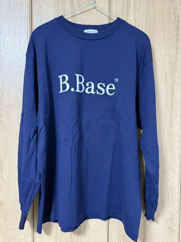 BrokenBase 네이비 로고 긴팔 티셔츠