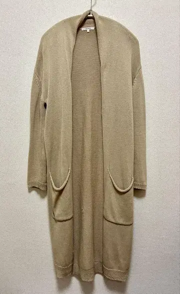 LOUNIE 베이지 롱 가디건 F