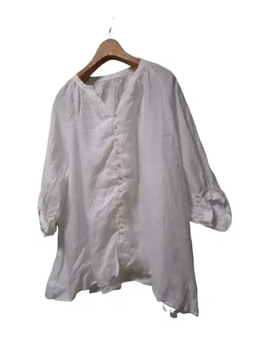 네스트로브 nest Robe 린넨 개더링 블라우스 반팔 F
