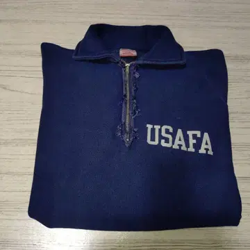 Champion 빨간색 택 USAFA 네이비 풀오버 size M