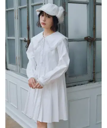 [ 새상품 ] merryjenny 리본 플리츠 원피스 나에나노 콜라보