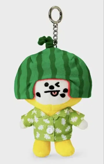 BTS BT21 썸머 레인 백참 치미 봉제 인형 수박 굿즈