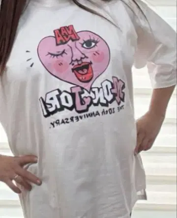 미개봉 새상품 후지사와 나나 몬죠리 러브쨩 T셔츠 초기 루즈핏 디자인 L